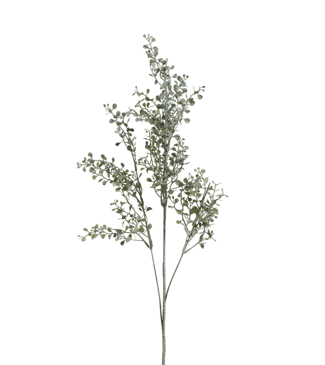 Faux Maidenhair Fern Stem - Green/White