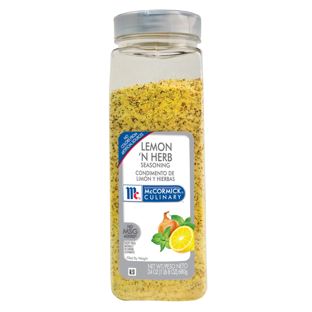 (Best By Oct 2024) McCormick Culinary Kosher Lemon 'N Herb Seasoning, 24 oz Bottle