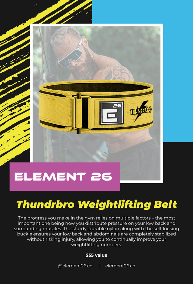 Element26- Self Locking Weightlifting Belt Thundrbro Edition