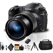 Sony Cyber-Shot DSC-RX10 IV Camera DSCRX10M4/B with Soft Bag, Additional Battery, 64GB Memory Card, Card Reader, Plus Es - Reconditioned