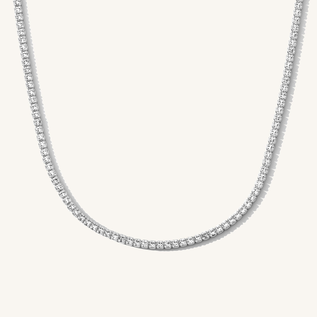 Dainty CZ Tennis Necklace