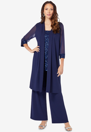 Ultrasmooth® Sequin Duster Pant Set