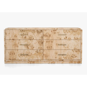 Wesley Burl 6-Drawer Dresser - Light Burl
