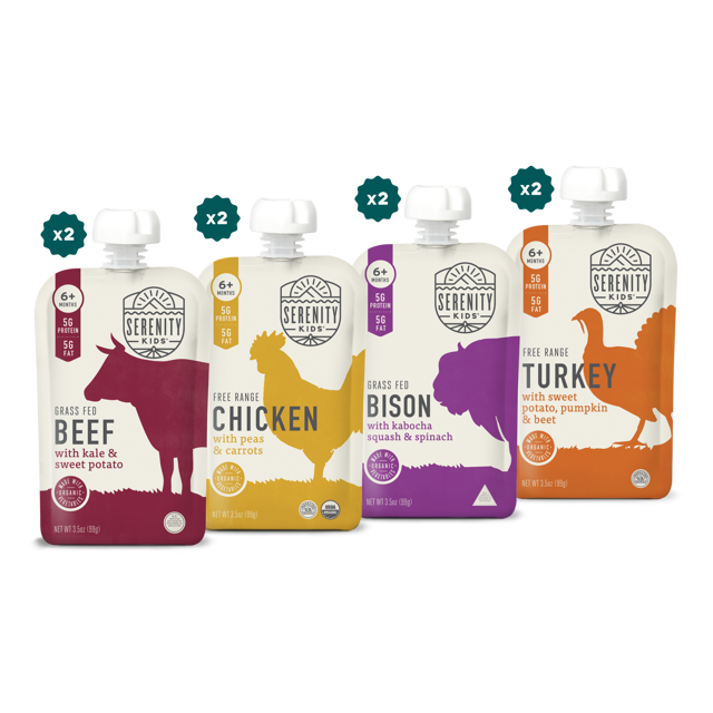 Ethically Sourced Meat Baby Food Pouch Variety Pack