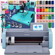 Brother ScanNCut SDX125e Wireless Machine with 8-in-1 Heat Press Bundle