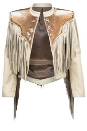 Juan Antonio Leather Fringe Jacket