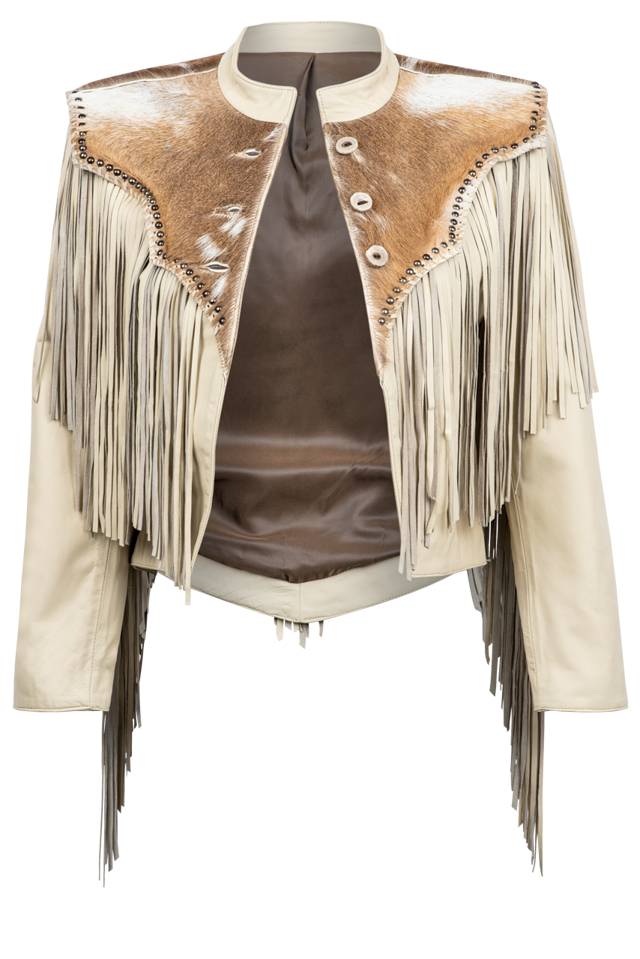 Juan Antonio Leather Fringe Jacket