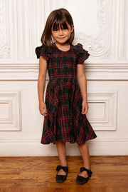 Mini Hattie Dress in Green Plaid