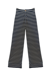 Le Culottes Full Length - Black & White Stripe Knit
