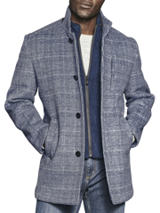 Modern Fit Upton Houndstooth Plaid Car Coat