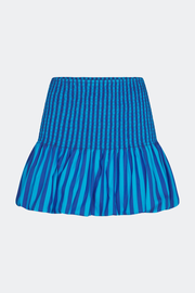 Sancho Poplin Skirt In Tonal Blue Stripe
