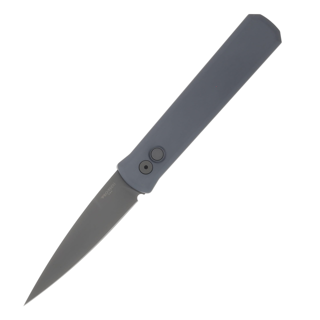 Pro-Tech SMKW Exclusive Godfather OTS Auto Smoky Gray Handle BB Spear Point Blade AUPT921SMKW