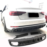 Audi S4 Sedan 2017-2020 Rear Bumper Diffuser With Splitters Carbon Fiber