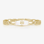 Love Links Medical ID Bracelet in Mother of Pearl and Gold