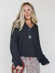 The Nest On The Go Long Sleeve Tee - Charcoal
