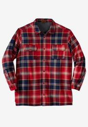 Fleece-Lined Flannel Shirt Jacket