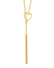 Shania Open Heart Lariat Necklace