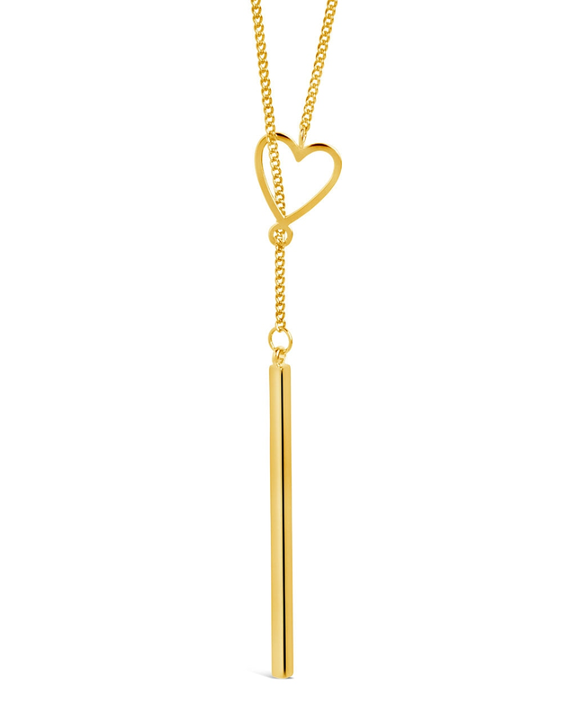 Shania Open Heart Lariat Necklace