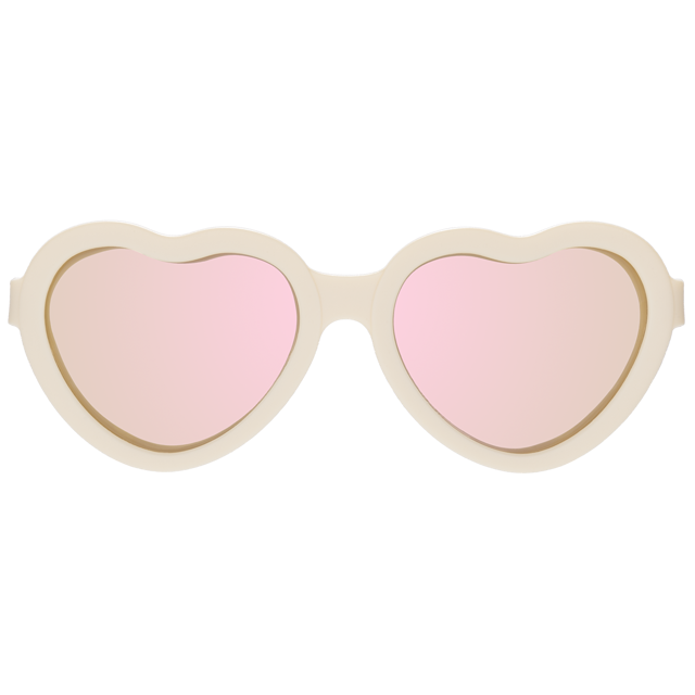 Sweet Cream Heart | Rose Gold Polarized Mirrored Lenses