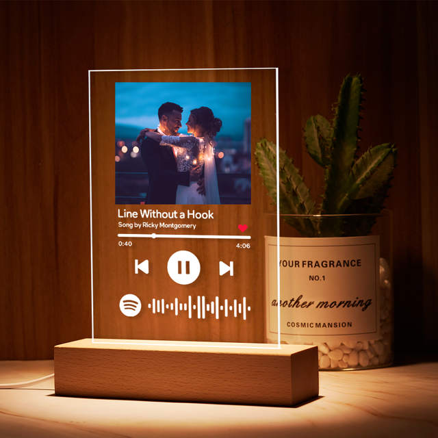 Spotify Code Plaque Night Light Music and Photo Song Lamp Valentine's Gifts For Lovers
