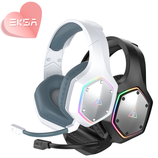 EKSA® E1000 WT True 2.4 GHz Wireless Gaming Headset with ENC