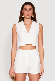 Cropped Blazer Vest