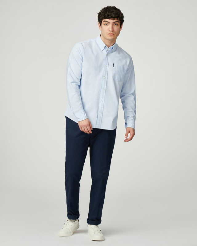 Long Sleeve Signature Oxford Shirt in Sky