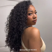 [3 IN 1 HALF WIG] ISEE Water Wave Half Wig Invisible Hairline Beginner Friendly