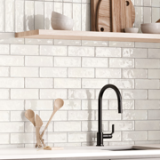 Stellar White Star Patterned Wall and Floor Tiles - 200 x 200mm