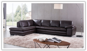Gio Italia Block 4-Seater Leather Sectional Sofa with Chaise