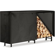 Amagabeli 8ft Firewood Rack with Waterproof Cover Combo Set Outdoor Log Holder for Fireplace Model Number BG280