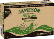 Jameson Smooth Dry & Lime 6.3% Can 375mL