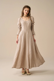 Crystal 17 | Victorian maxi linen dress