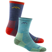 Men's and Women's Hiker Micro Crew 2-Pack Hiking Socks