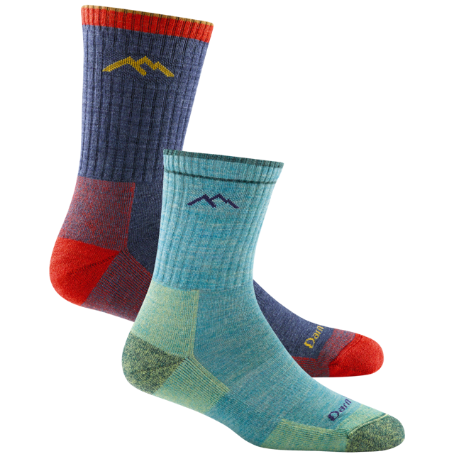 Men's and Women's Hiker Micro Crew 2-Pack Hiking Socks