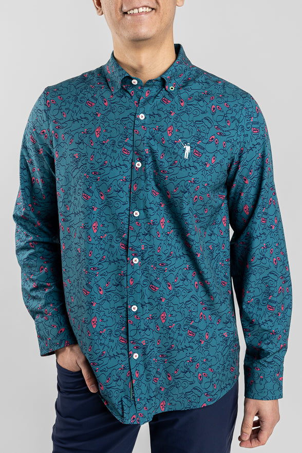 25,000 Bulbs Men's Long Sleeve Button Down