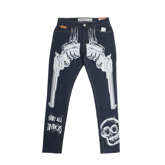 BRAND X SHOT ALL TO PIECES LIGHT WASH DENIM