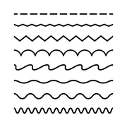 Collection of simple seamless border lines, including zigzag, curved,...