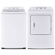 3.7 Cu. Ft. Top Load Washer with 6.7 Cu. Ft. Electric Dryer - White