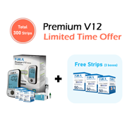 FORA Premium V12 Voice Blood Glucose Testing Kit – 300 Test Strips (Expiring 5/16/2025), 100 Lancets, 1 Monitor, 1 Lancing, 1 Control Solution – Limited Time Offer!