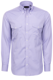 Pinto Ranch YY Collection Button-Front Shirt - Lavender Check