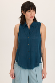 Otto Gauze Button-Up Tank