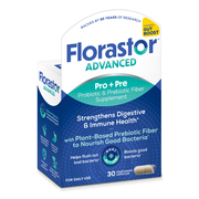 Florastor® Advanced Pro + Pre Probiotic & Prebiotic Fiber Supplement