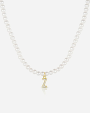 Pearl + Pavé Initial Choker