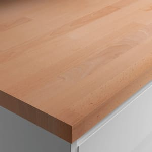 Wickes Solid Beech Solid Wood Worktop - 28 x 600 x 3000mm