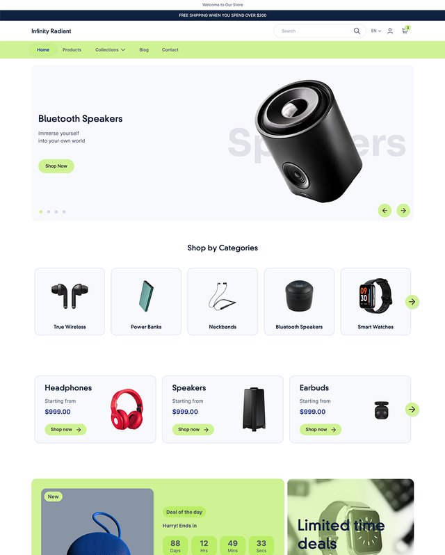 Infinity Theme - Ecommerce Website Template