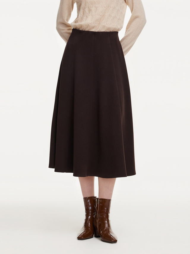 Stretch Flared Women Knit Skirt