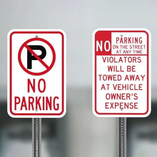 Parking signs