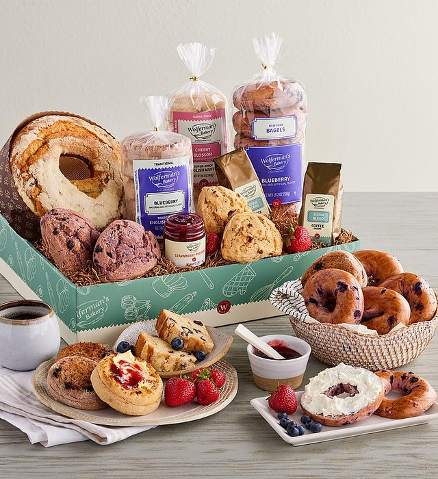 Grand Berry Breakfast Box featuring Wolferman's® New York Bagels