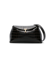 T-lock Leather Clutch